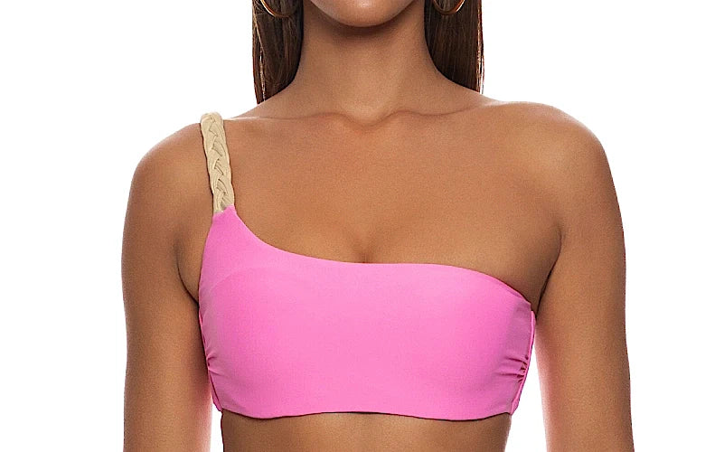 One Shoulder Braided Laced Back-Braided Bikini