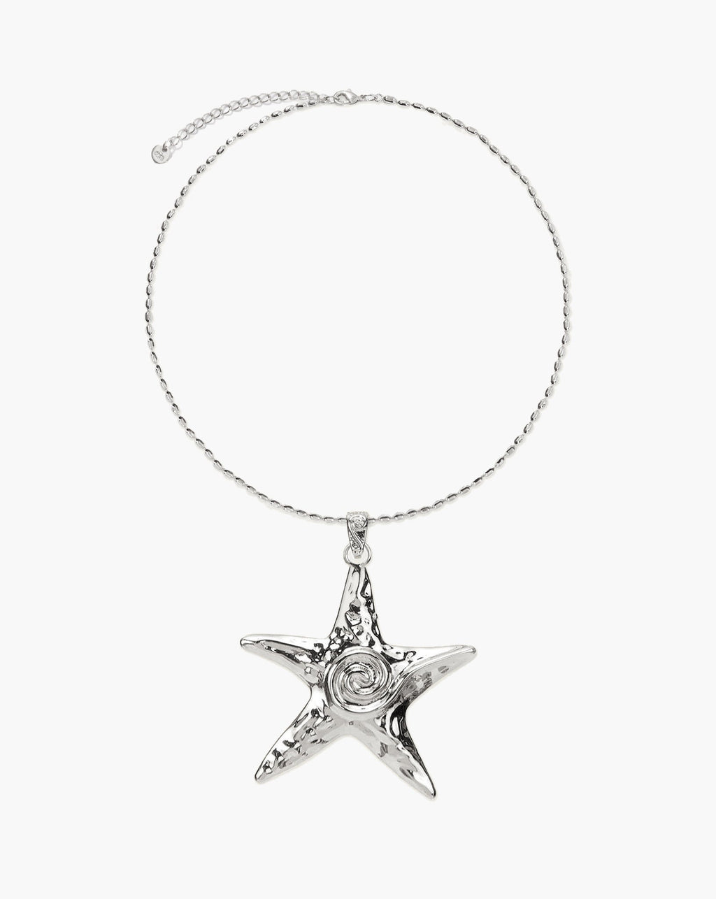 Large Starfish Necklace in Silver