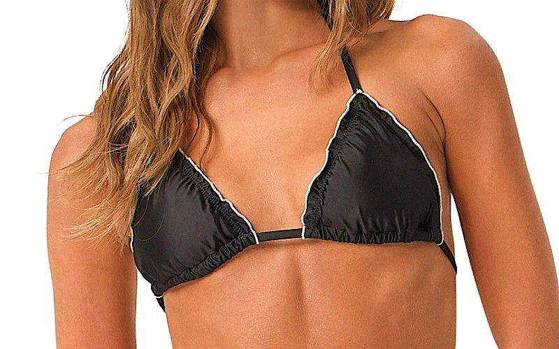 Lettuce Edge Triangle-Lettuce Edge Tie Side Bikini