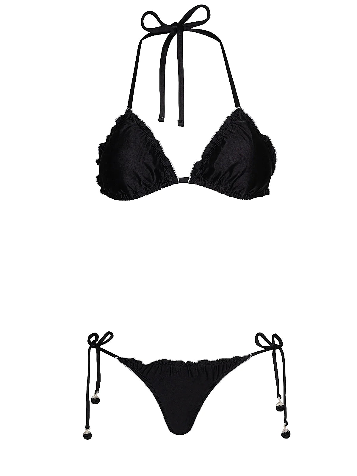 Lettuce Edge Triangle-Lettuce Edge Tie Side Bikini