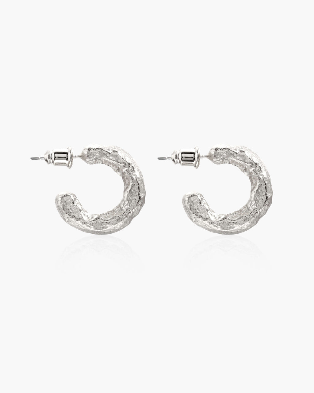 Jenny Medium Hoop Earrings in Silver